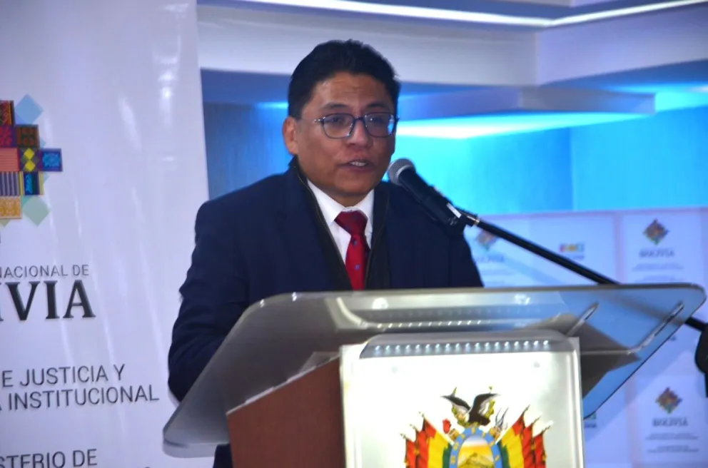 El ministro de Justicia, Iván Lima, en un acto anterior. Foto: Ministerio de Justicia 