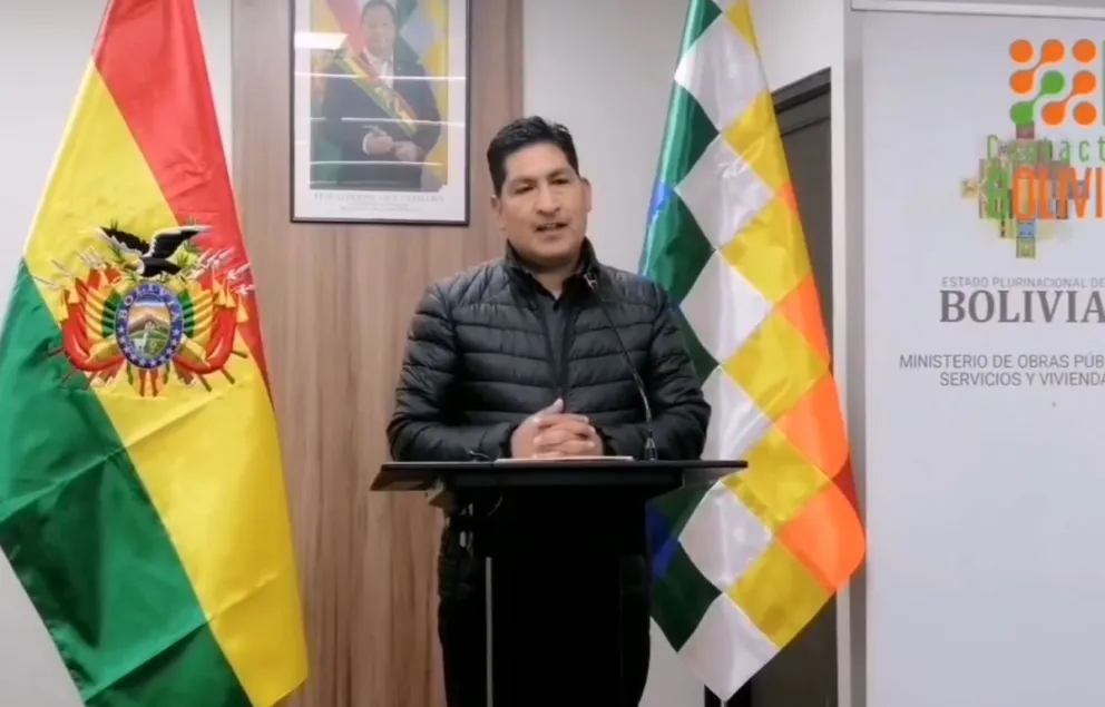 El viceministro de Telecomunicaciones, Gonzalo Mamani, durante su intervención de hoy. Foto: Captura