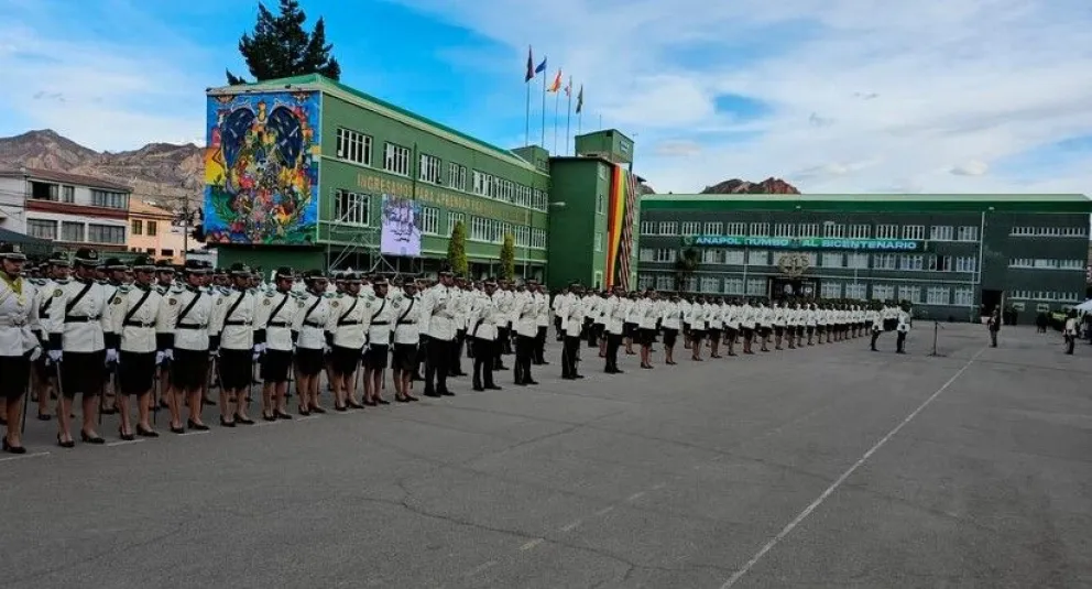 Cadetes de la Academia Nacional de Policías. Foto: ABI