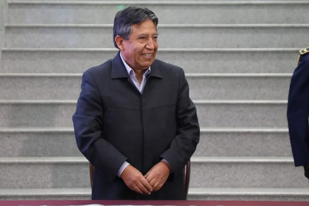 El vicepresidente David Choquehuanca en un acto oficial en Casa Grande del Pueblo. Foto: Ministerio de la Presidencia