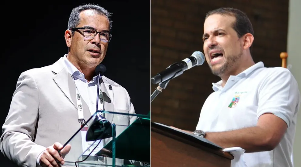 Camacho y Aguilera fueron elegidos con más del 55% del voto popular en Santa Cruz, en las Subnacionales de 2021. Foto: Montaje