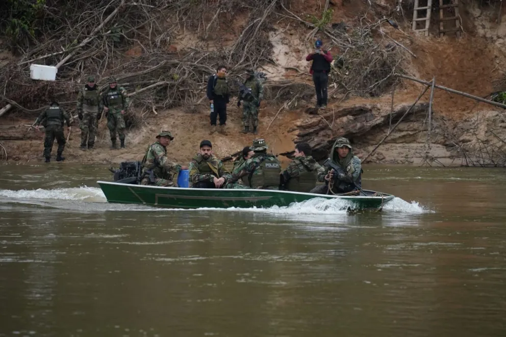 Un operativo en el departamento de Cochabamba, provincia Chapare, municipio de Villa Tunari.  Foto: Ministerio de Gobierno