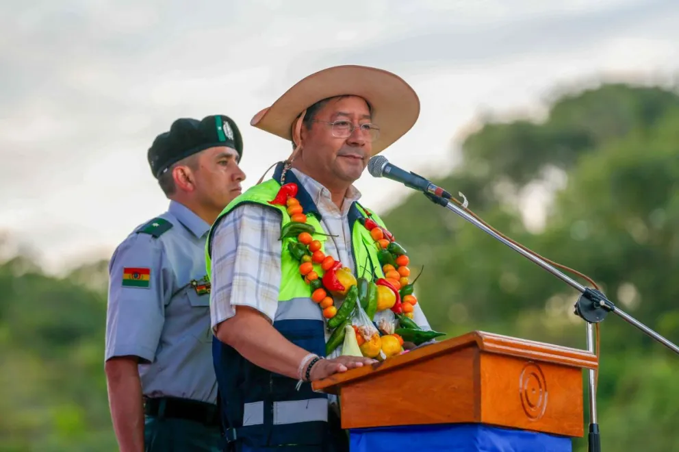 El presidente Luis Arce, en una anterior actividad. Foto: Facebook del Jefe de Estado 