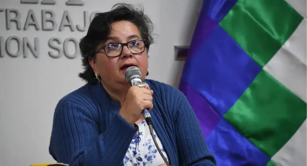 Verónica Navia, ministra de Trabajo. Foto: ABI