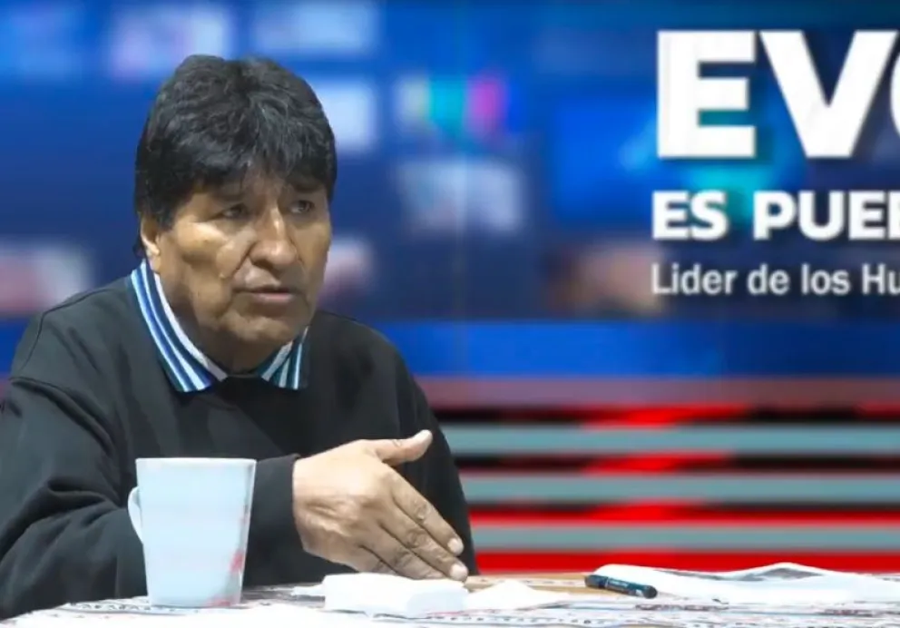 Morales, en su programa, este domingo. Foto: Captura de video 