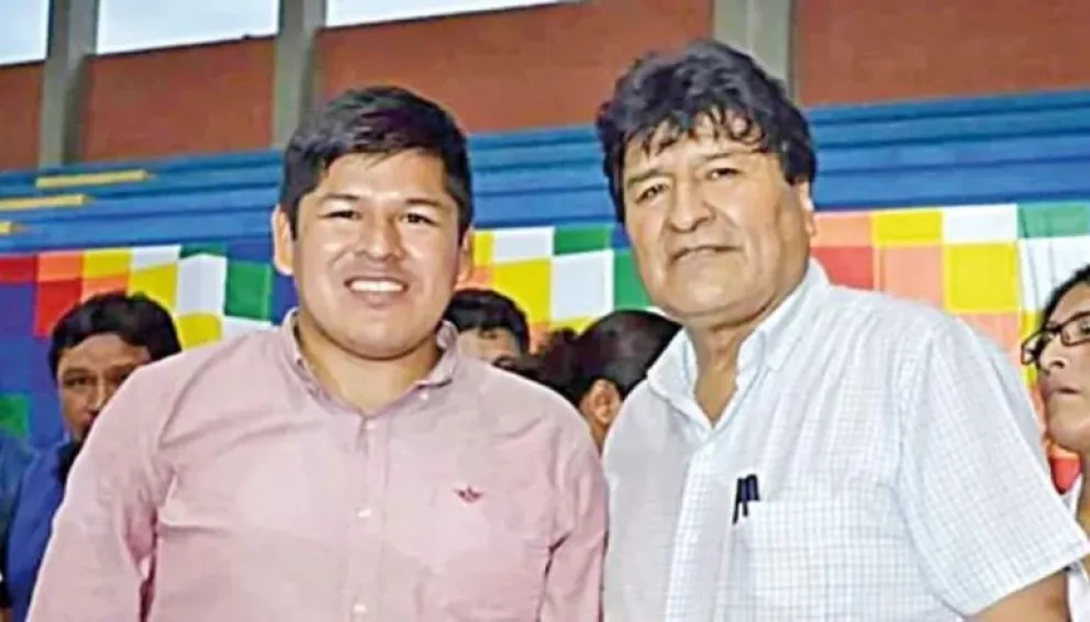 El viceministro Mamani y el expresidente Evo Morales en foto de archivo. Foto: Red Uno