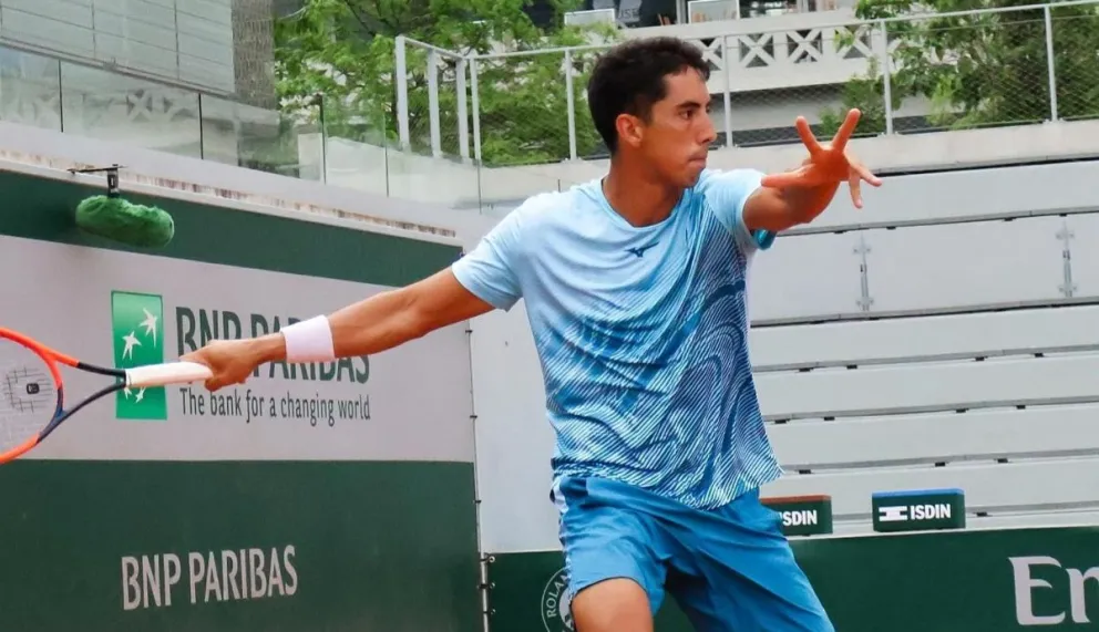 Murkel tuvo su primer partido en el Roland Garros. Foto: Murkel Dellien.