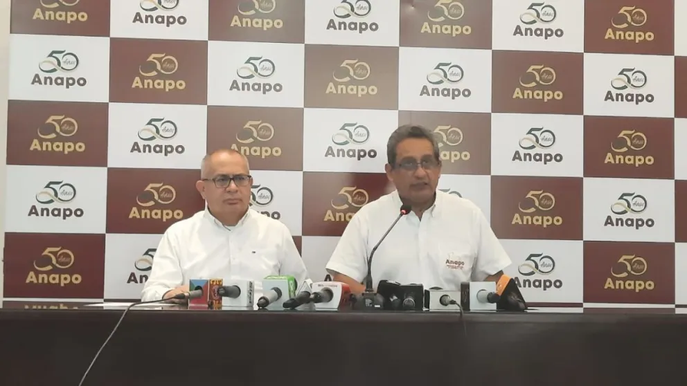 Jaime Hernández, gerente general de Anapo, se dirige a la prensa. Foto: Anapo.