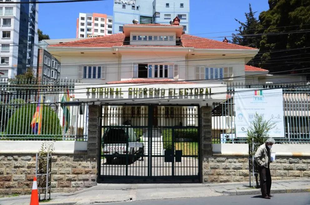 La oficina central del TSE, en La Paz. Foto: Archivo 