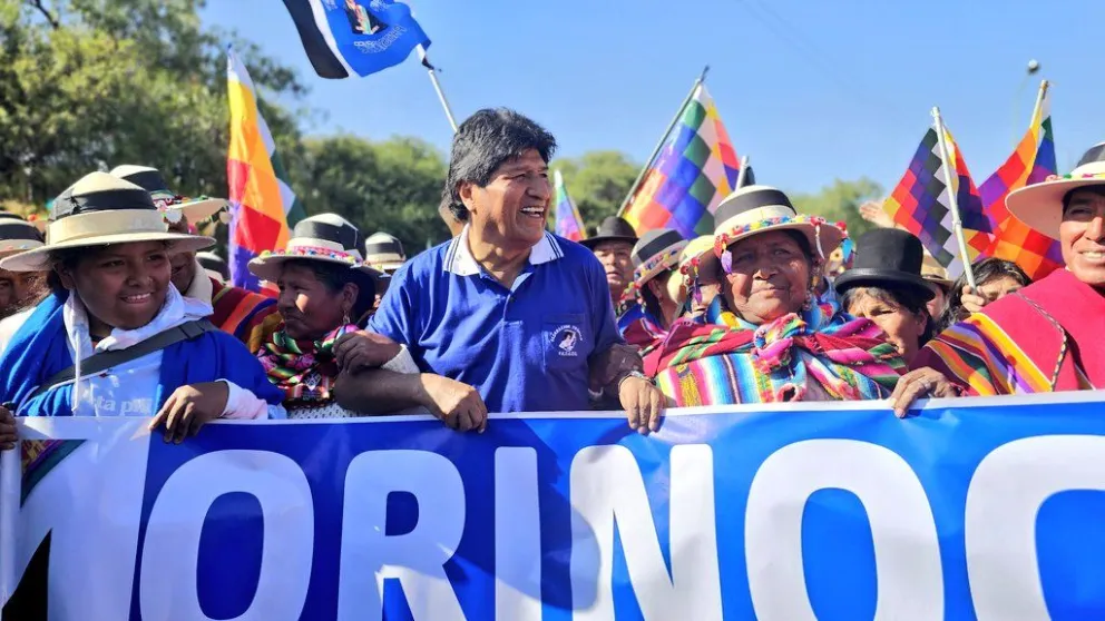 Evo Morales en el último ampliado del MAS en Cochabamba, el pasado fin de semana. Foto: @evoespueblo
