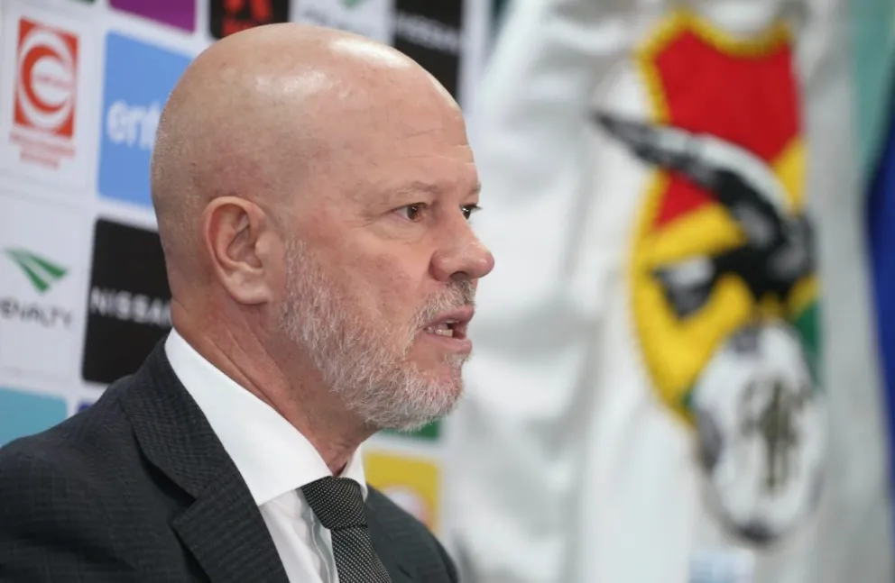 Antonio Zago en la conferencia de prensa que ofreció este viernes en Santa Cruz. Foto: FBF