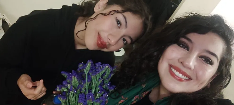 Jhazel Vargas y Martina Iturrale, hija y nieta de Claudia Andrade. FOTO: Claudia Andrade