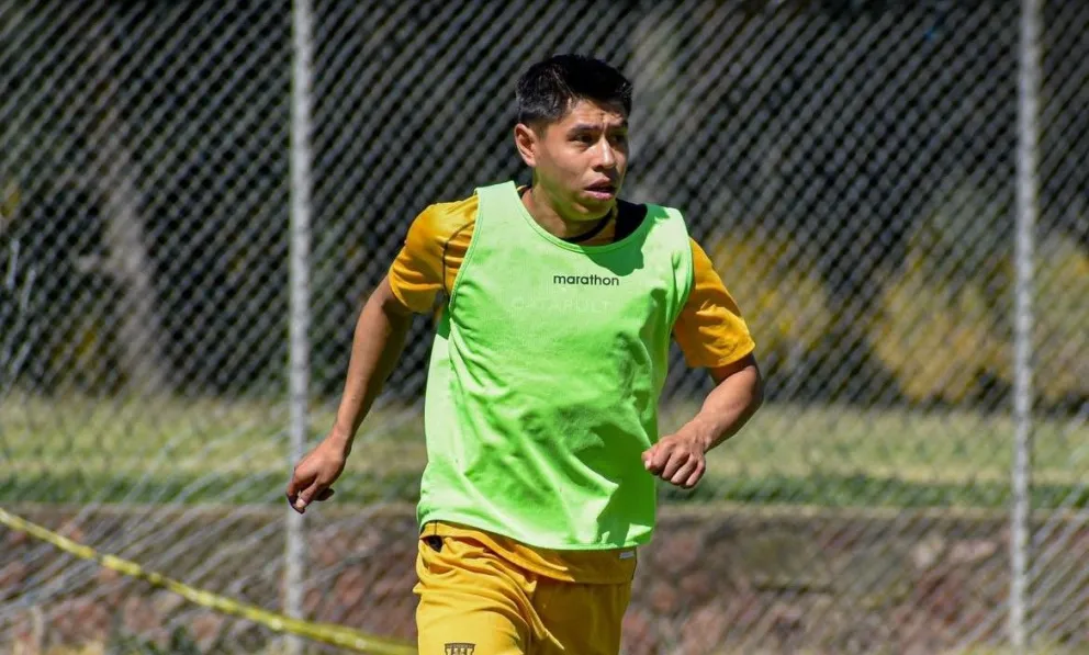 Diego Wayar en un entrenamiento pasado del aurinegro. Foto. club The Strongest