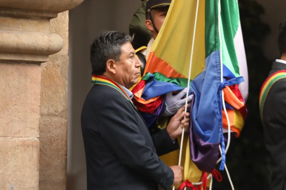 El vicepresidente del Estado y presidente de la ALP; David Choquehuanca. Foto: @VPEP_Bol