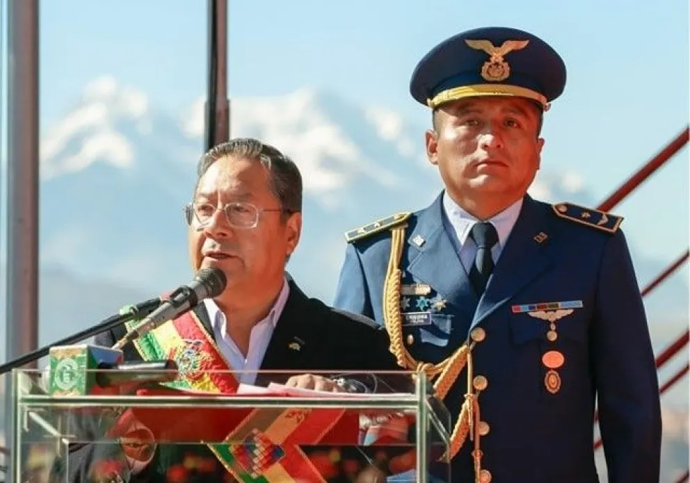 El presidente Luis Arce, durante un acto oficial. Foto: APG
