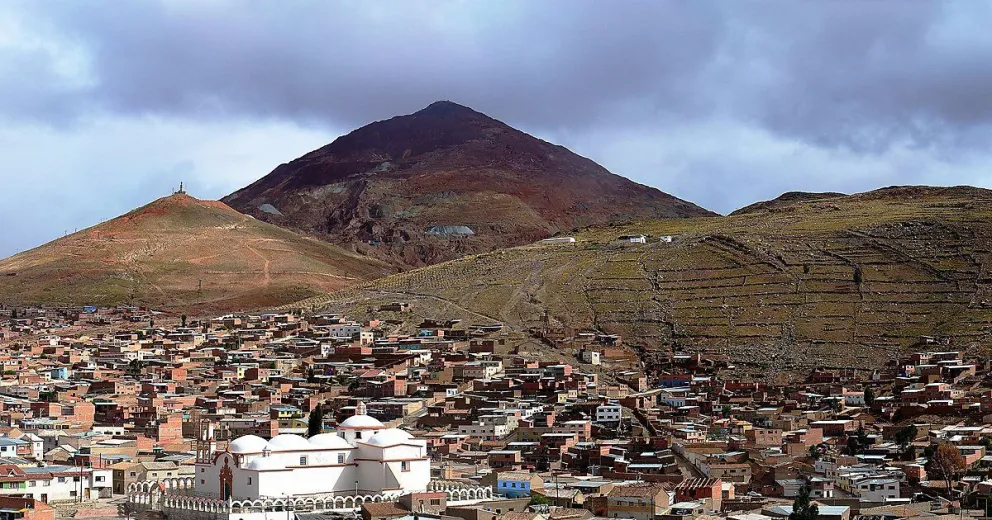 Vista del Cerro Rico, patrimonio de Bolivia. Foto: ABI