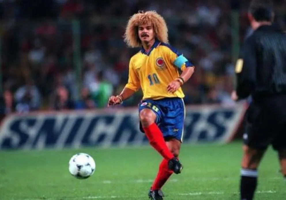 Valderrama en acción en uno de los partidos que jugó en el certamen de 1987. Foto: Bendito Fútbol