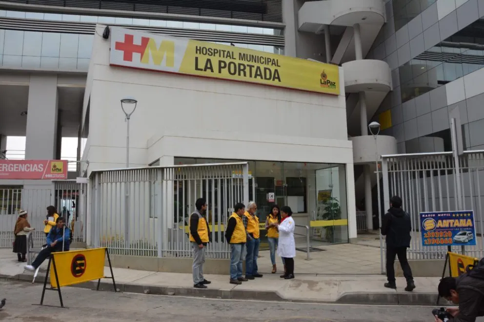 Ingreso al Hospital Municipal La Portada. FOTO: Concejo Municipal de La Paz