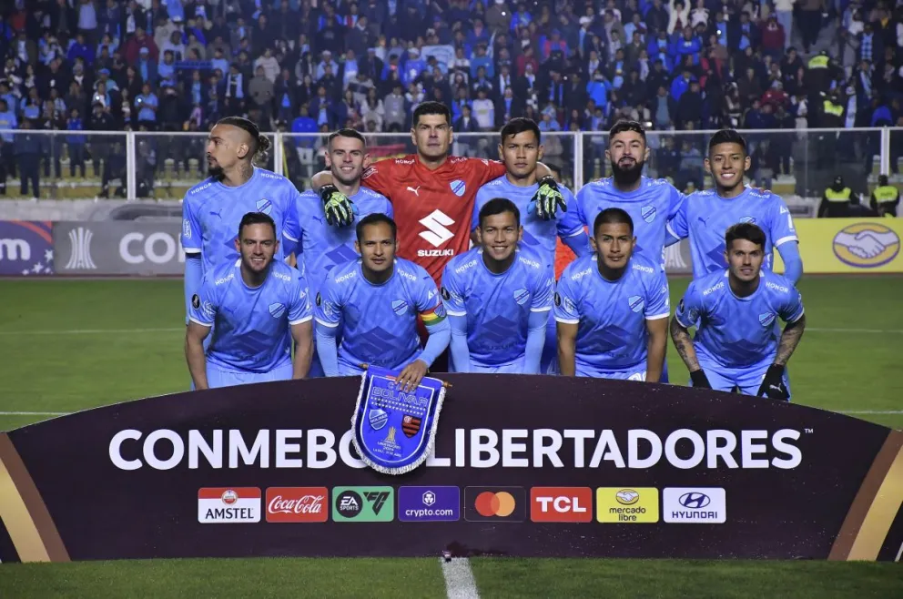 El equipo celeste que clasificó a los octavos de final de la Copa Libertadores. Foto: APG