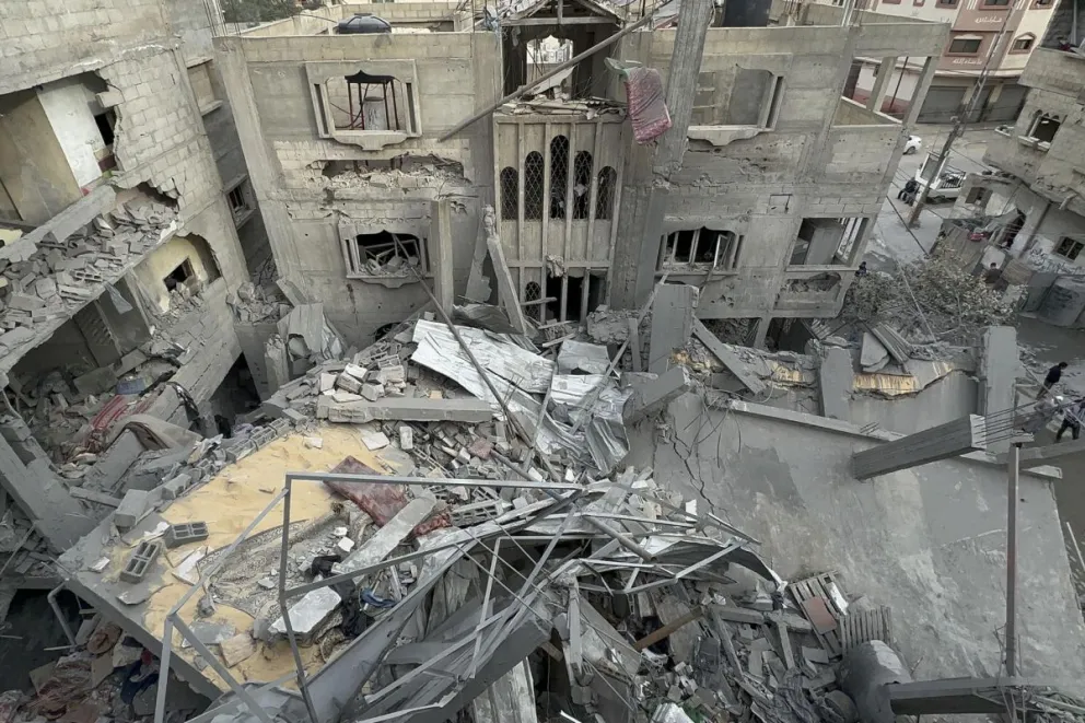 Un bombardeo israelí en la ciudad de Rafah. Foto: EFE