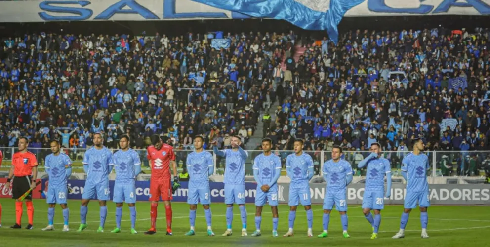 El onceno que arrancó ante Palestino en el Hernando Siles. Foto: Club Bolívar.
