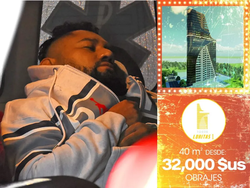 Harold Lora, descompensado en la Felcc, a la derecha, la ofertas de Las Loritas. Foto: APG - Loritas