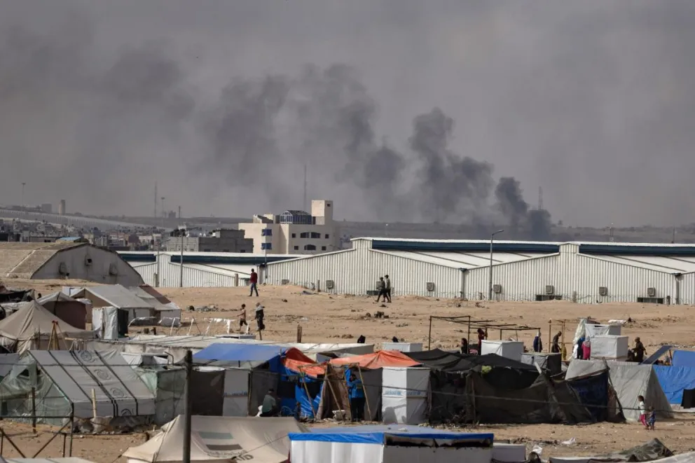 Un campamento de desplazados en Rafah. Foto: EFE