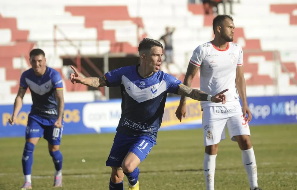 Una costumbre. Javier Sanguinetti festeja el primero de GV San José. Foto: APG