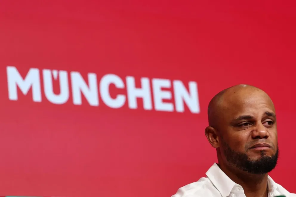 Kompany durante la conferencia de prensa de su presentación. Foto: EFE.