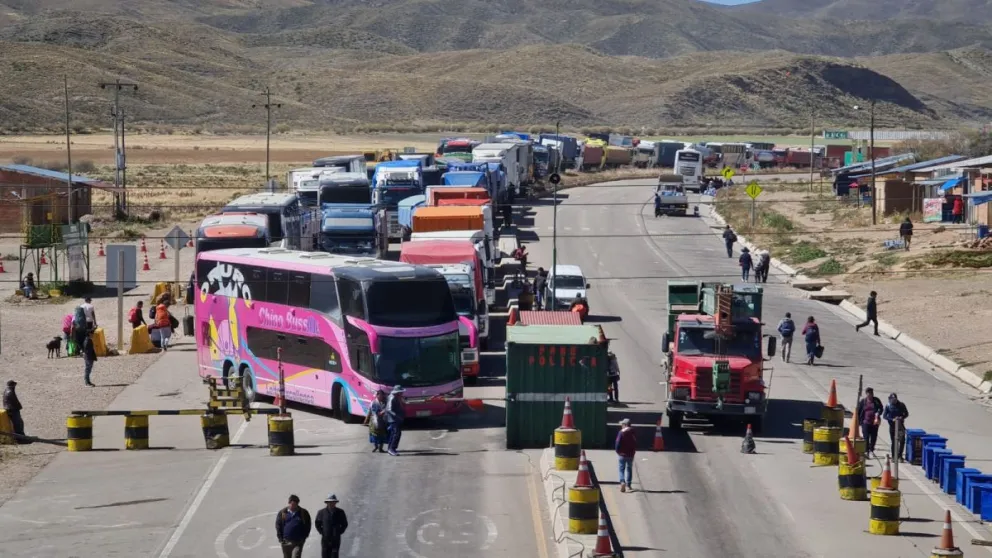 Imagen de un boqueo en el sector de Caihuasi, el pasado 23 de mayo (imagen referencial). Foto: APG