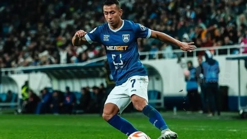 Roberto Fernández en acción, su equipo no pudo ganar la final de la Copa de Rusia. Foto Baltika FC