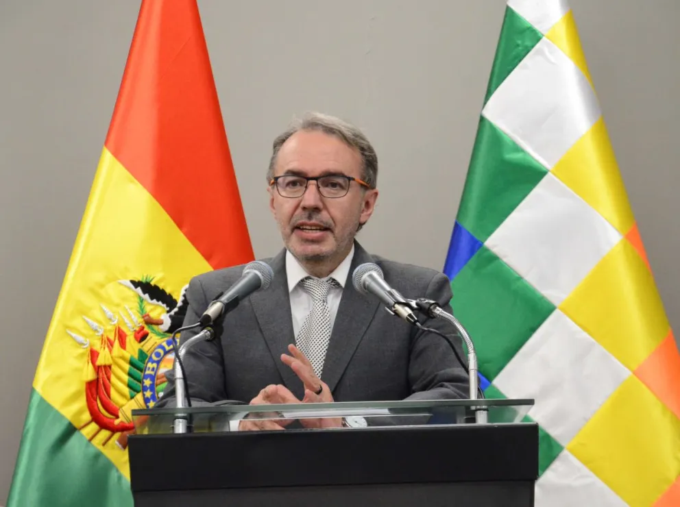 Jorge Richter ejerce la vocería presidencial desde diciembre de 2020. Foto: ABI