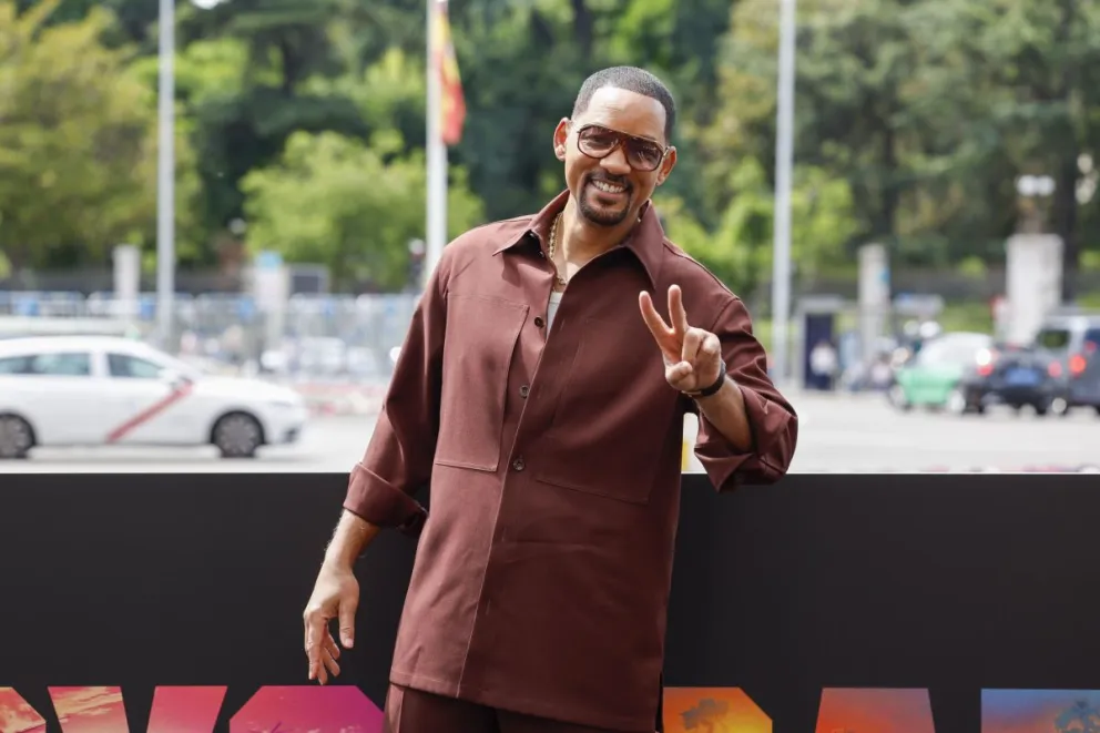 El actor estadounidense Will Smith, en Madrid, para promocionar la nueva entrega de la película "Bad boys: ride or die". Fotos: EFE