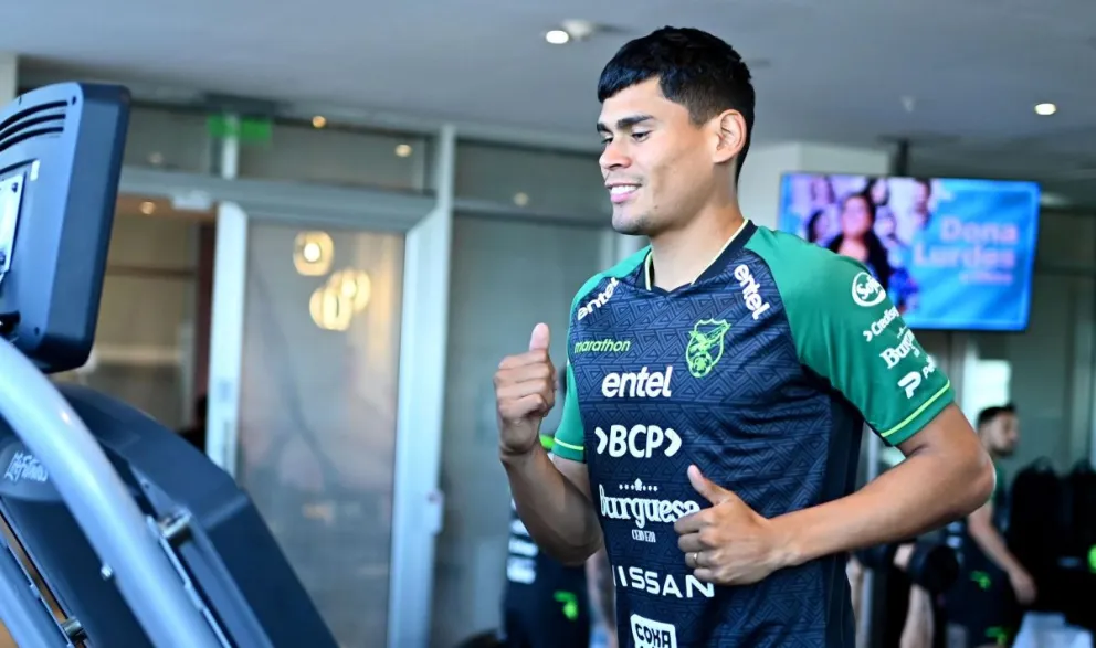 Jaume Cuéllar llegó este miércoles a Santa Cruz y estuvo en la sesión de gimnasio. Foto: FBF