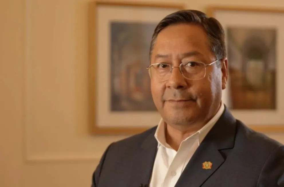 El presidente Luis Arce en Rusia. Foto: Sputnik