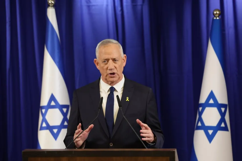  El ministro de Defensa de Israel, Benny Gantz, anunció hoy su dimisión en el gabinete de Benjamin Netanyahu. Foto: EFE