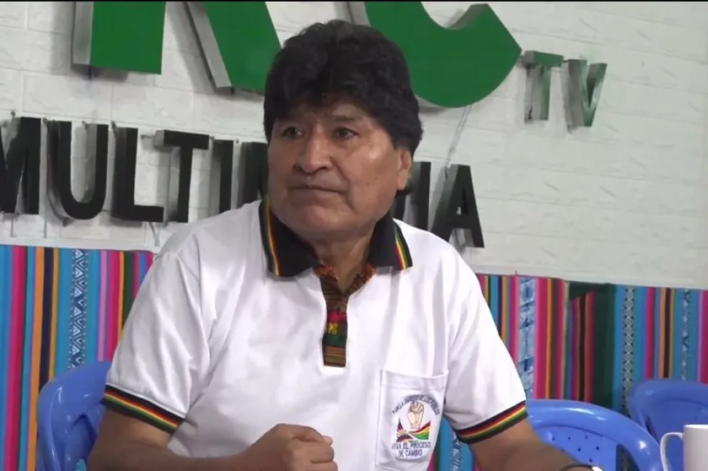 Evo Morales durante su programa en RKC Foto: captura