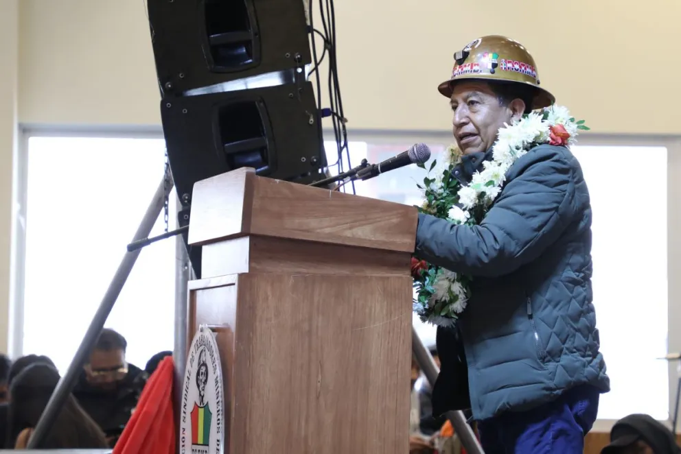 Davir Choquehuanca durante su discurso de este martes. Foto: Vicepresidencia