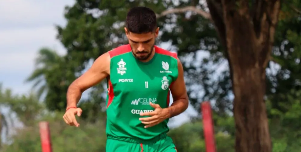 Melgar en la vuelta a los entrenamientos del club azucarero. Foto: Club Guabirá.