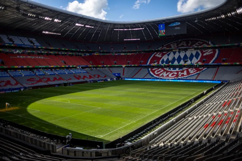 Una vista interior del estadio Allianz Arena de Múnich donde este viernes se inaugura la Euro 2024. Foto: EFE