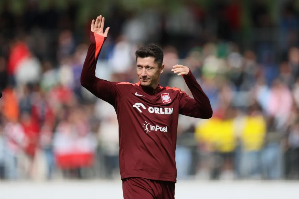 El delantero de la selección de Polonia y del Barcelona Robert Lewandowski. Foto: EFE.