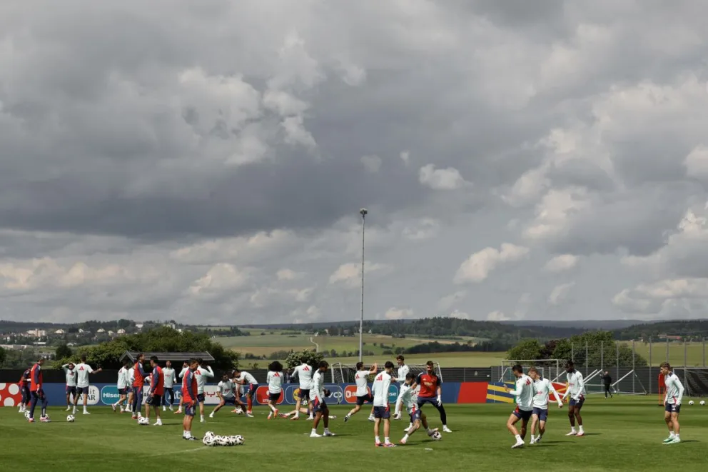 Entrenamiento de la selección española de fútbol en Der Öschberghof, el campo base de España en la Eurocopa, situado en la localidad alemana de Donaueschingen. Foto: EFE
