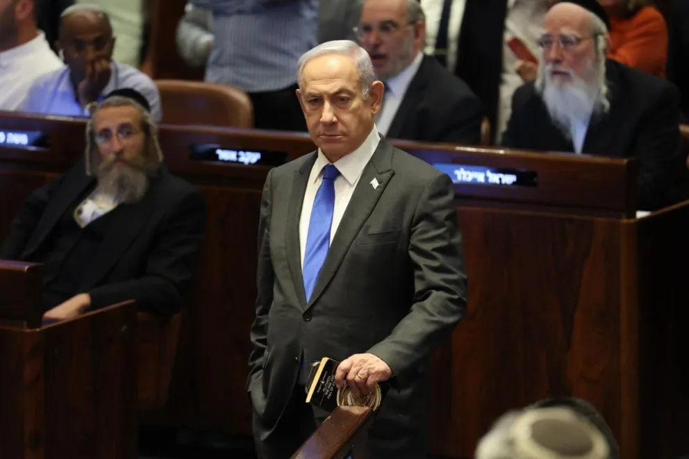 EL primer ministro de Israel, Benjamín Netanyahu, durante una votación en la Knesset. Foto: EFE