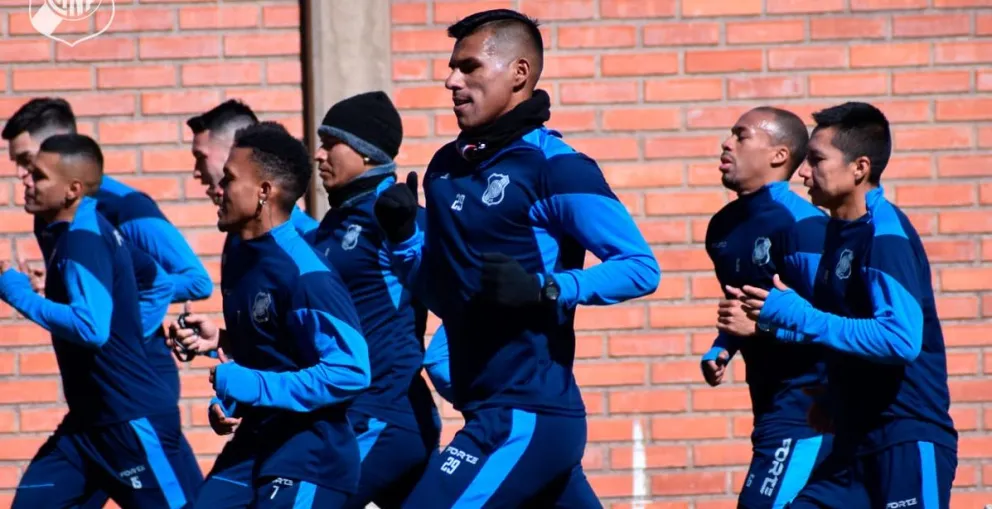 Entrenamiento del club potosino en la Villa Imperial. Foto: Nacional Potosí.