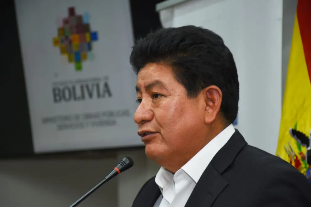 El ministro Montaño en conferencia de prensa, este martes. Foto: APG 