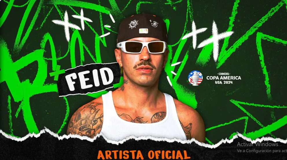 La imagen que muestra la participación del colombiano en la previa del partido inaugural. Foto Conmebol