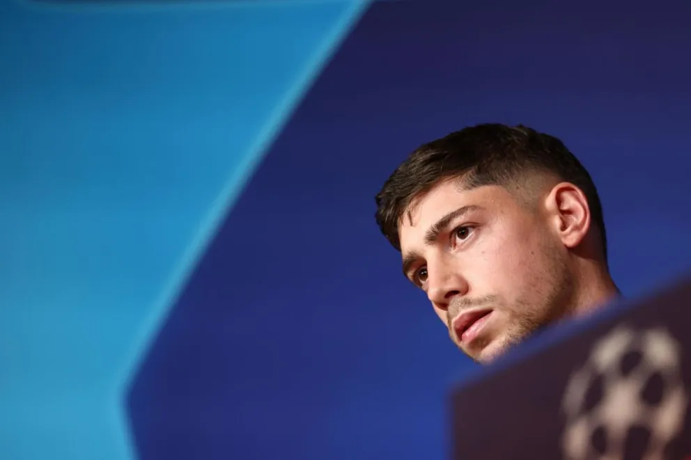 La imagen de Federico Valverde, una de las figuras del torneo. Foto EFE