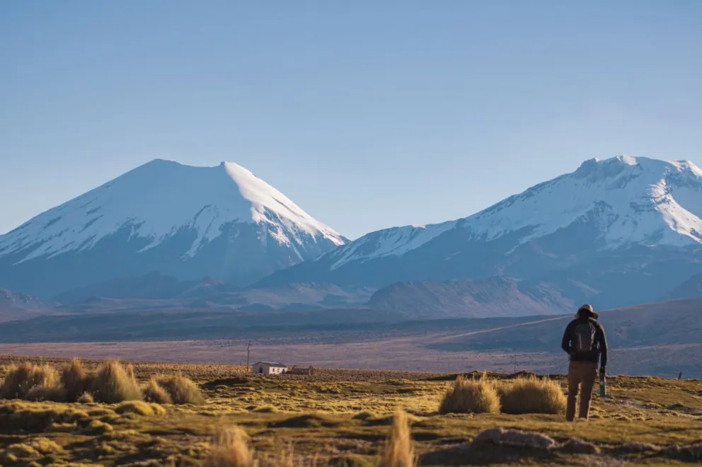 El nevado Sajama por donde pasará la carrera. Foto: Skyrunning Bolivia.