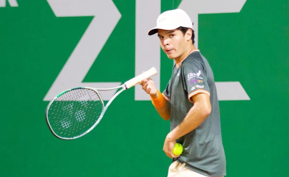 Prado durante su partido con Habib. Foto: Challenger Bolivia.