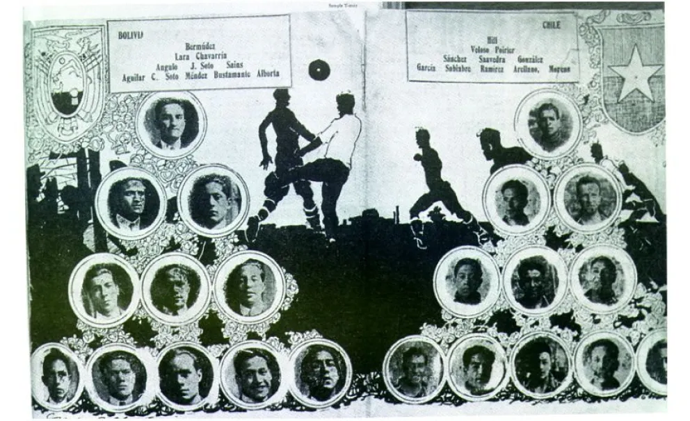 Las alineaciones de Bolivia y Chile en una publicación de 1926.